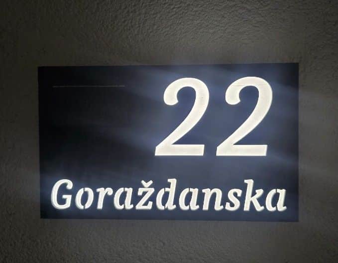 Kućni broj solarni svijetleći