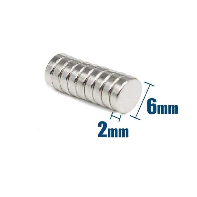 Neodymium Magneti 6x2mm