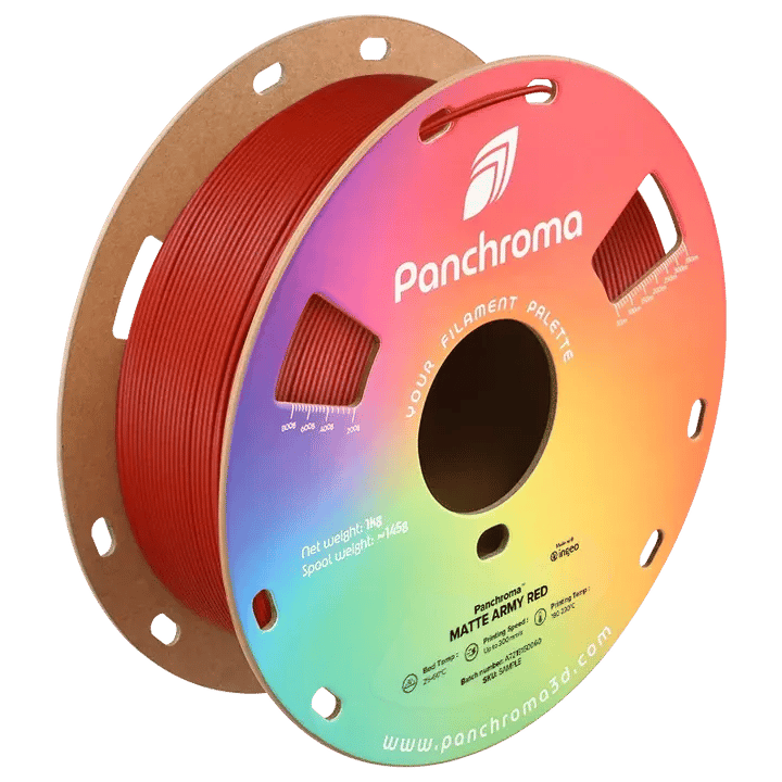 3D PLA Filament Polymaker Panchroma 1,75mm 1kg Army Red