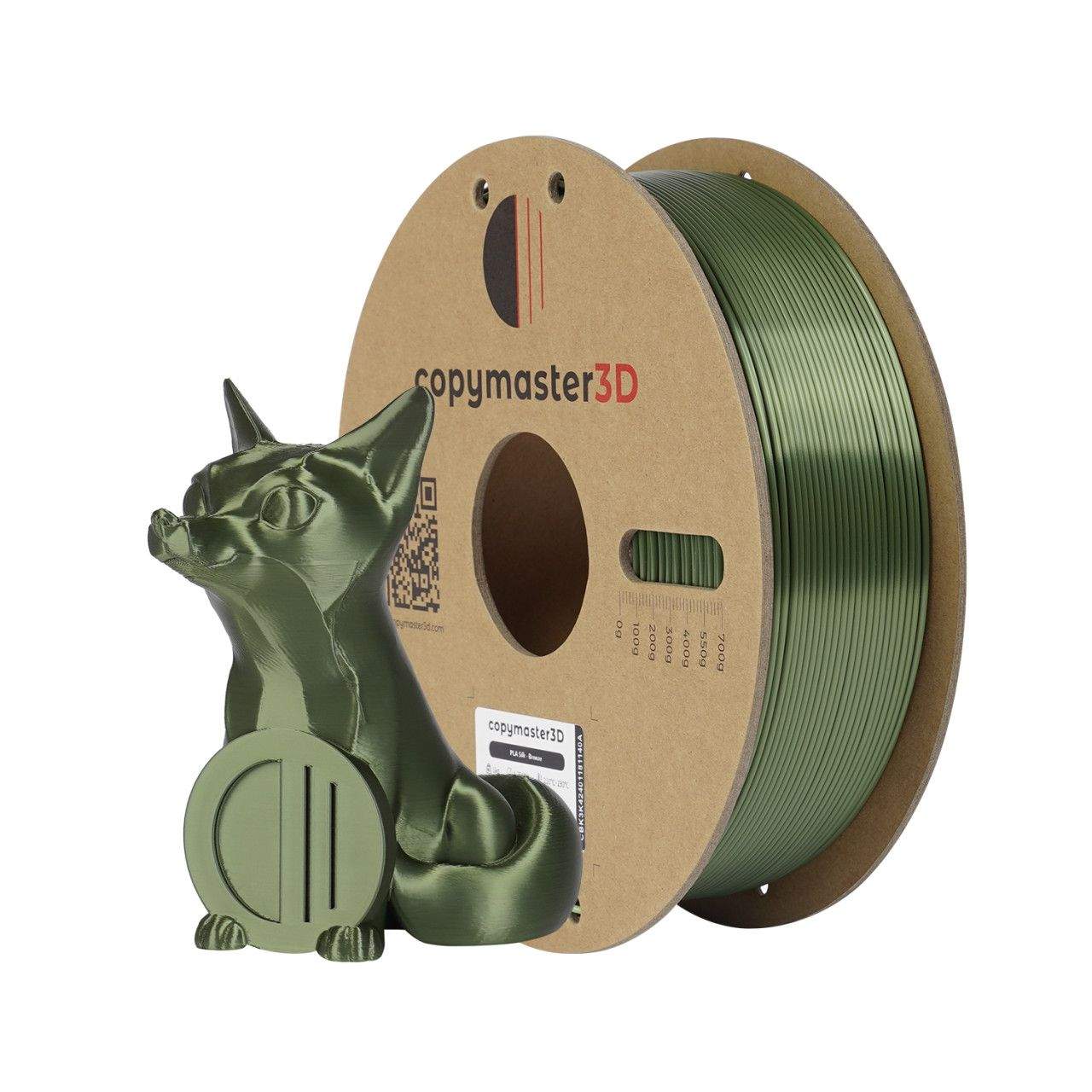 3D PLA Silk Printer Filament Copymaster3D 1,75mm 1kg Bronze