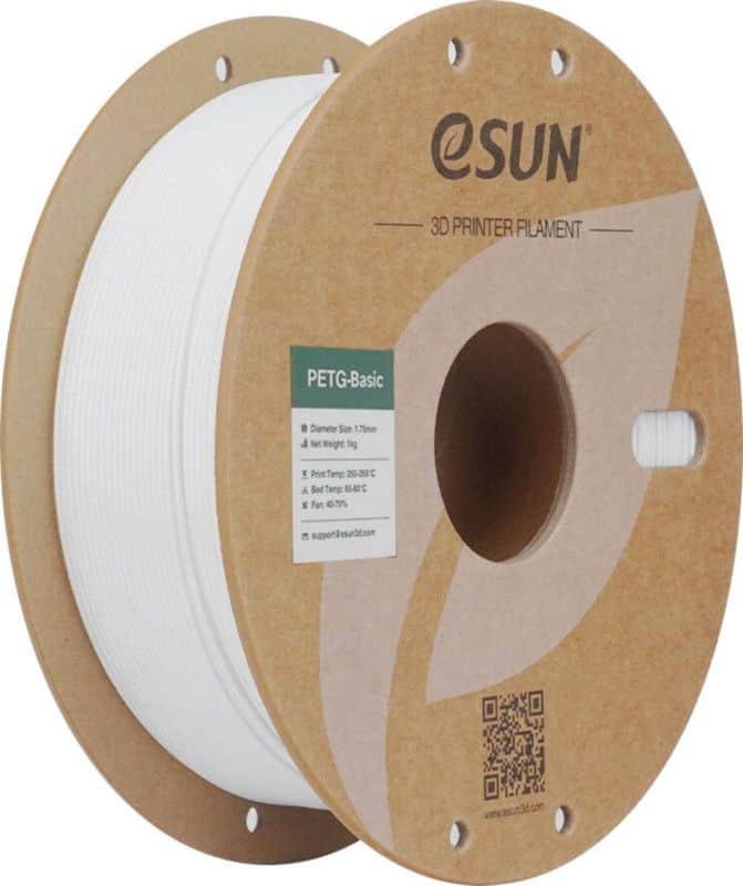 3D PETG Basic Filament eSUN 1,75 mm 1 kg White
