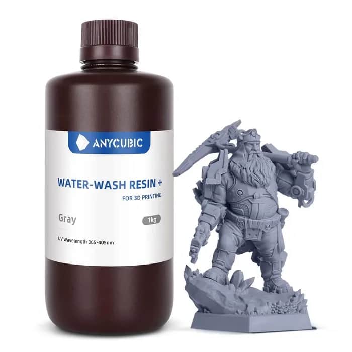 3D Printer Filament Anycubic Resin WaterWash 1kg Grey