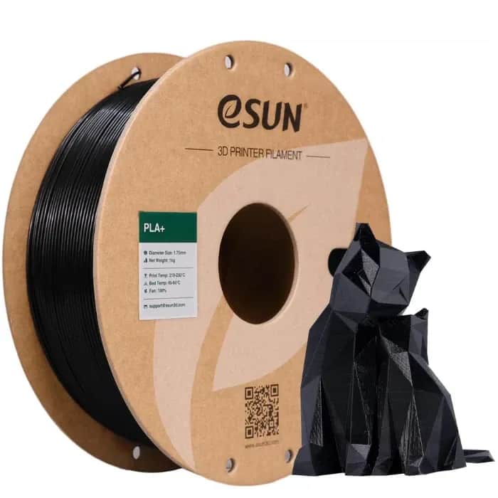 3D PLA+ Filament eSUN 1,75 mm 1 kg Black