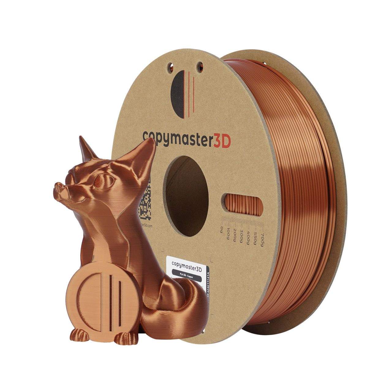 3D PLA Silk Printer Filament Copymaster3D 1,75mm 1kg Copper