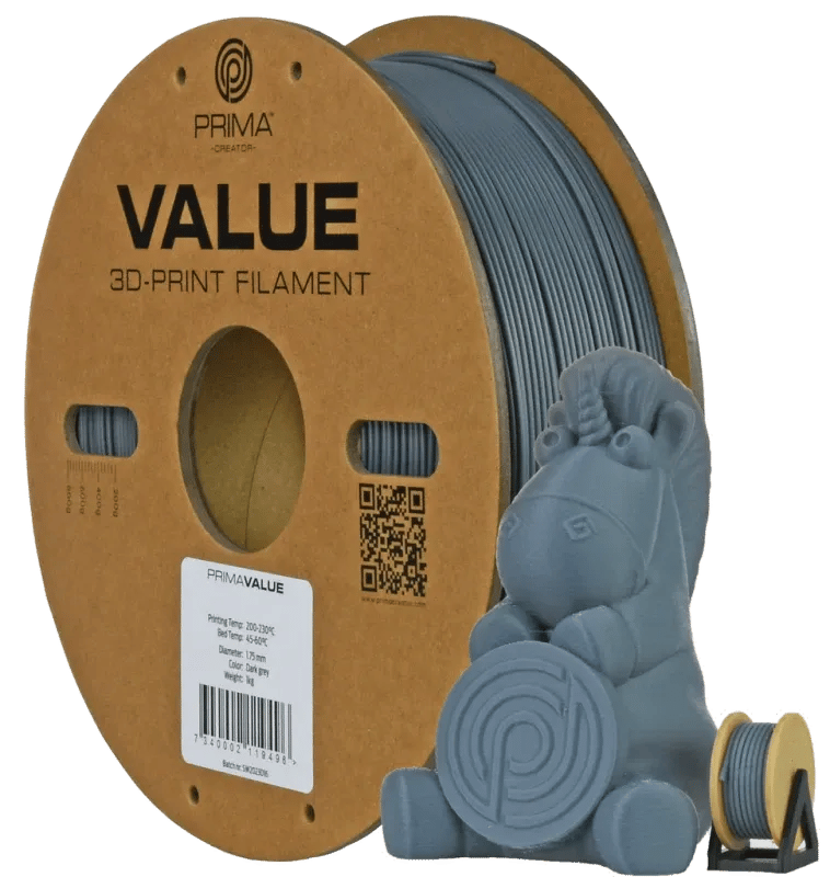 3D ABS Printer Filament PrimaValue 1,75mm 1kg Siva
