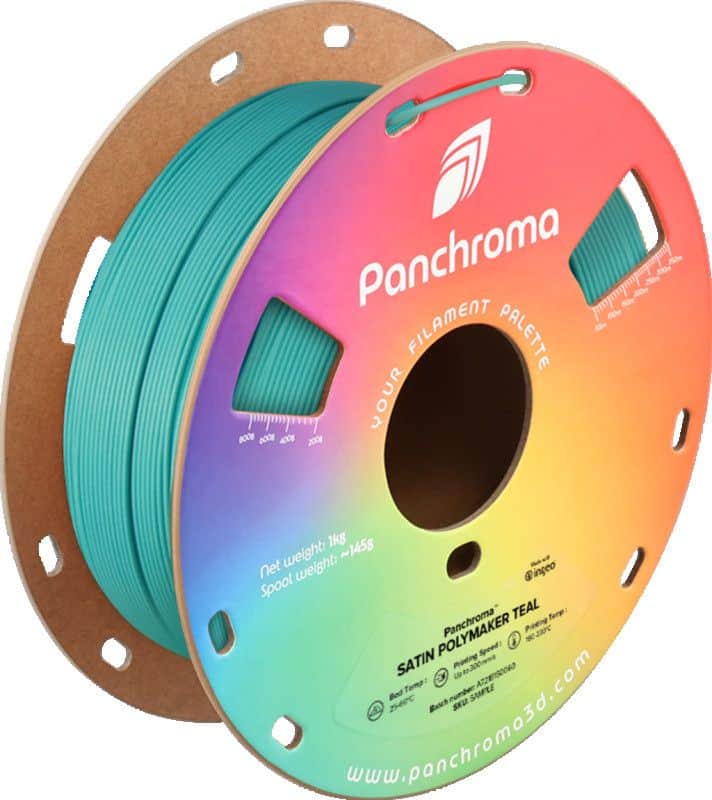 3D PLA Filament PolyMaker Panchroma 1,75mm 1kg Satin Teal