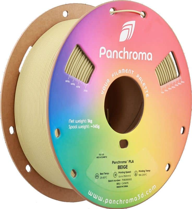 3D PLA Filament Polymaker Panchroma 1,75 mm 1kg Beige