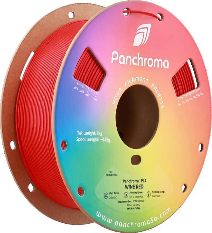 3D PLA Filament Polymaker Panchroma 1,75 mm 1kg Wine Red