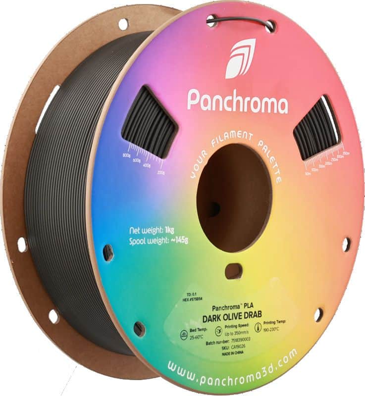 3D PLA Filament Polymaker Panchroma 1,75 mm 1kg Dark Olive Drab