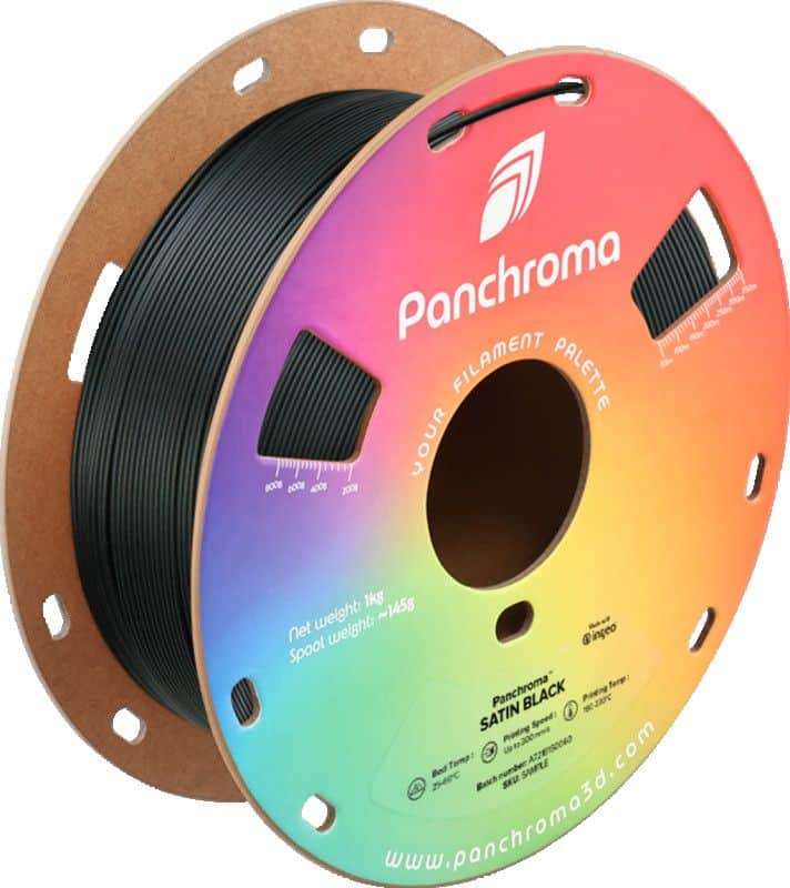 3D PLA Filament PolyMaker Panchroma 1,75mm 1kg Satin Black