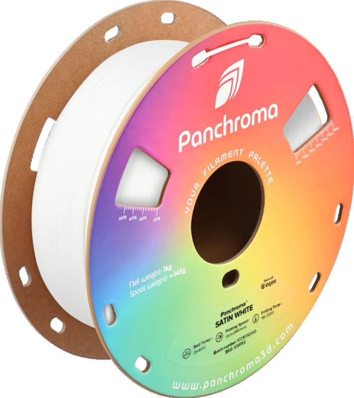 3D PLA Filament PolyMaker Panchroma 1,75mm 1kg Satin White