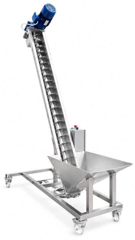 Transporter elevator spiralni (pužni) 3m - sa usipnim košem