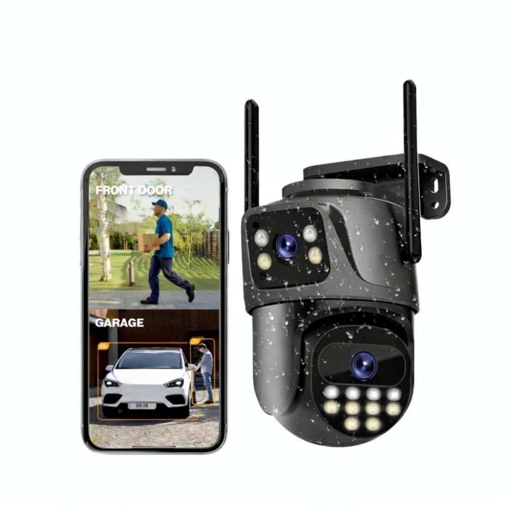 Wifi dual kamera iCsee 8MP rotirajuca video nadzor 2u1 camera