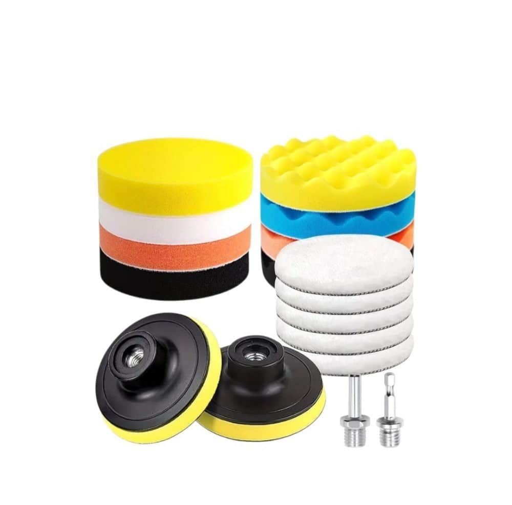 Set spuzvi za poliranje 125 mm 17 dijelova detailing ciscenje