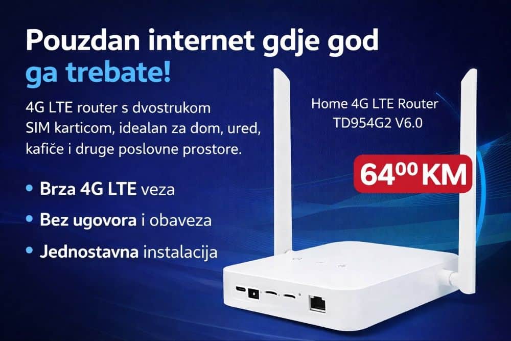 4G LTE Ruter SIM slot kartica mobitel mobilni internet