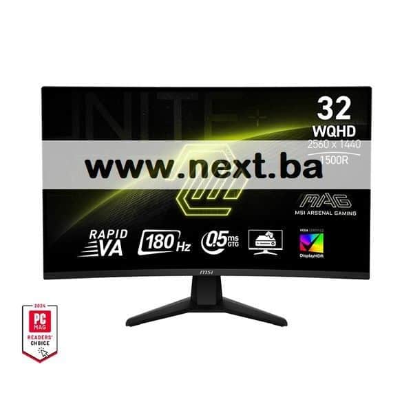 Monitor 32 MSI MAG 32CQ6F WQHD 180Hz zakrivljeni 2560 x 1440 VA