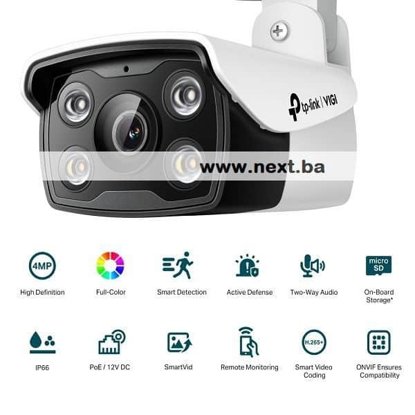 4MP Outdoor Full-Color Bullet IP Camera TP-LINK VIGI C340(4MM)