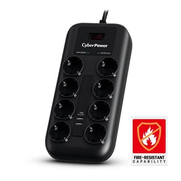 Prenaponska zaštita CyberPower P0820SUF0-DE, 8x šuko, 2xUSB