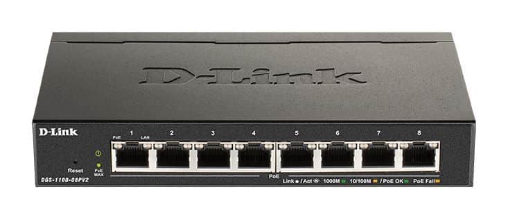 Switch web upravljivi D-Link DGS-1100-08PV2 PoE 60W