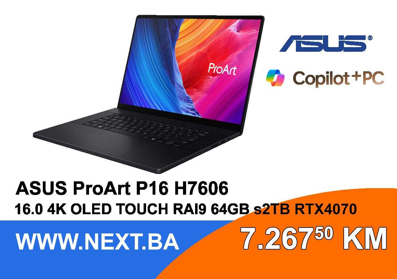 Laptop ASUS ProArt P16 H7606 16.0 4K OLED TOUCH
