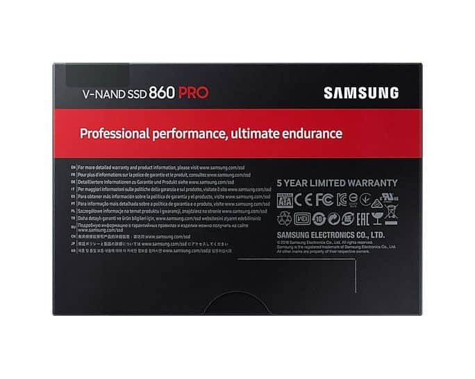 SSD Samsung 256GB 860 PRO 2.5" Sata