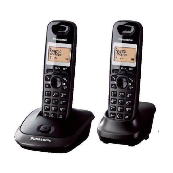 Telefon bežični PANASONIC KX-TG2512FXT crni, 2 slušalice
