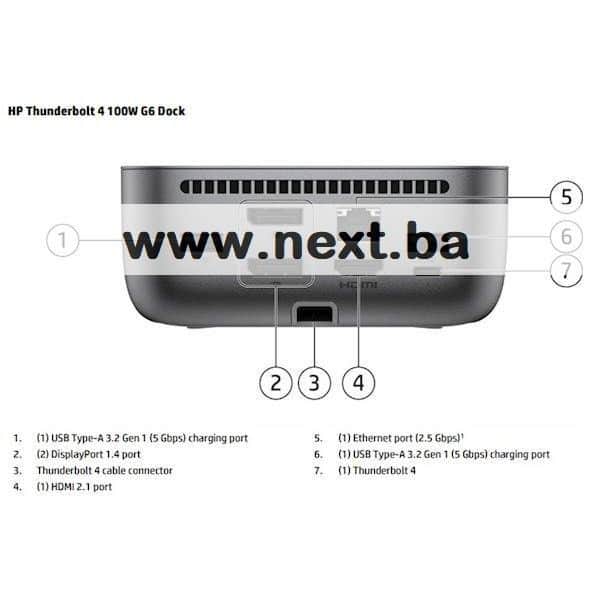Docking HP Thunderbolt 4 100W G6 (9X472UT)