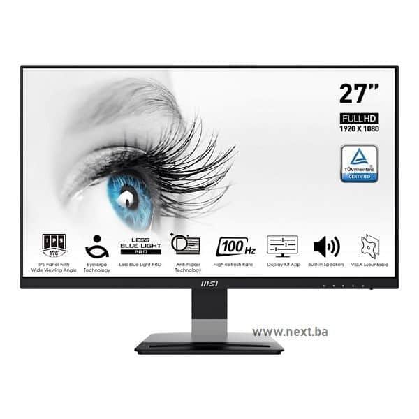 Monitor 27 MSI PRO MP273A IPS 100Hz 1920x1080 1ms D-SUB DP HDMI