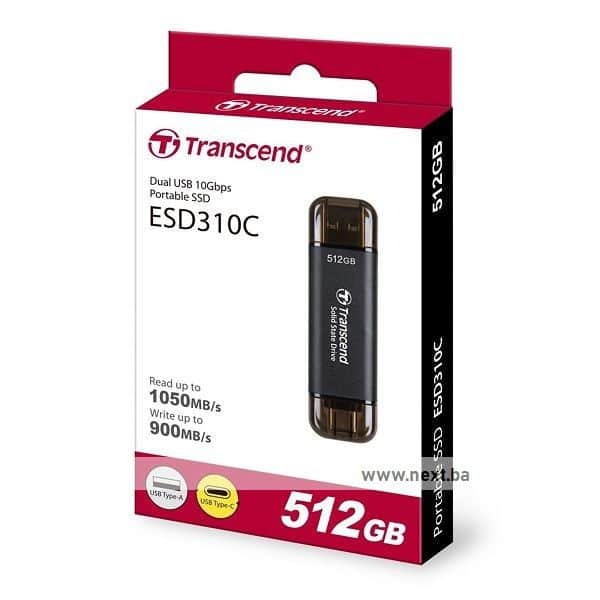 SSD Eksterni 512GB Transcend ESD310C DUAL USB C i A