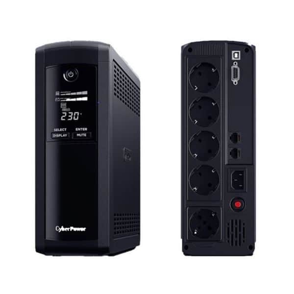 UPS CyberPower 1200VA/720W VP1200ELCD, line-int., šuko