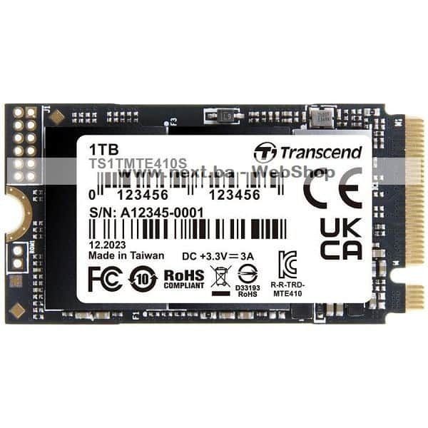 SSD Transcend 1TB, M.2 2242, PCIe Gen4x4, NVMe, 3D TLC