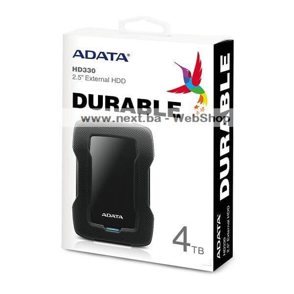 Eksterni hard disk 4TB HD330 USB 3.1 Durable Crni Adata