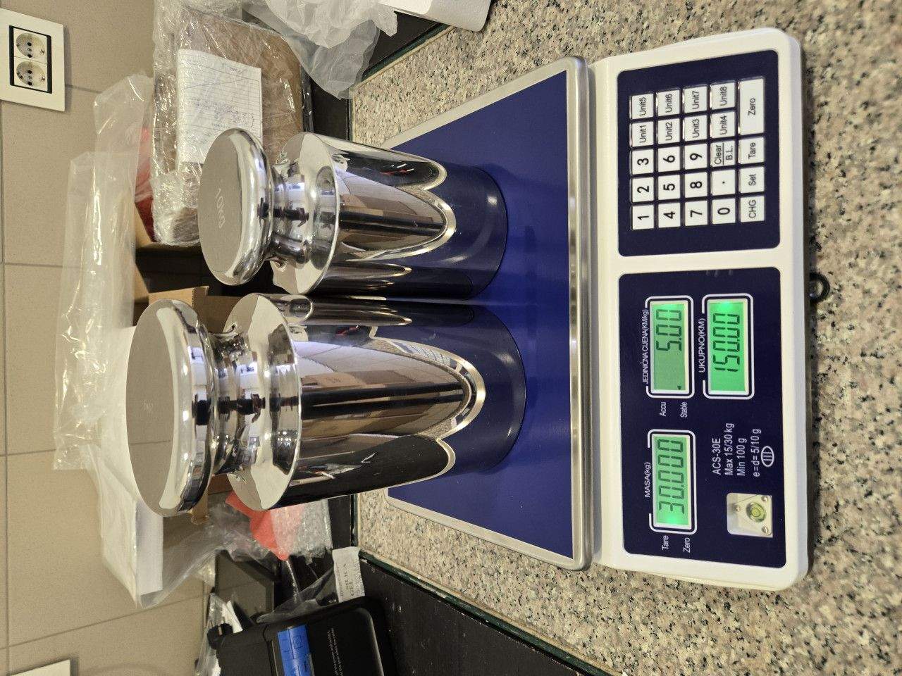 Digitalna vaga - ACS 15 kg - baždarena 2 godine!
