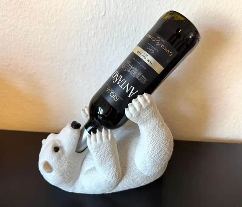 Stalak za Vino u Obliku Polarnog Medvjeda - Držač za Vino