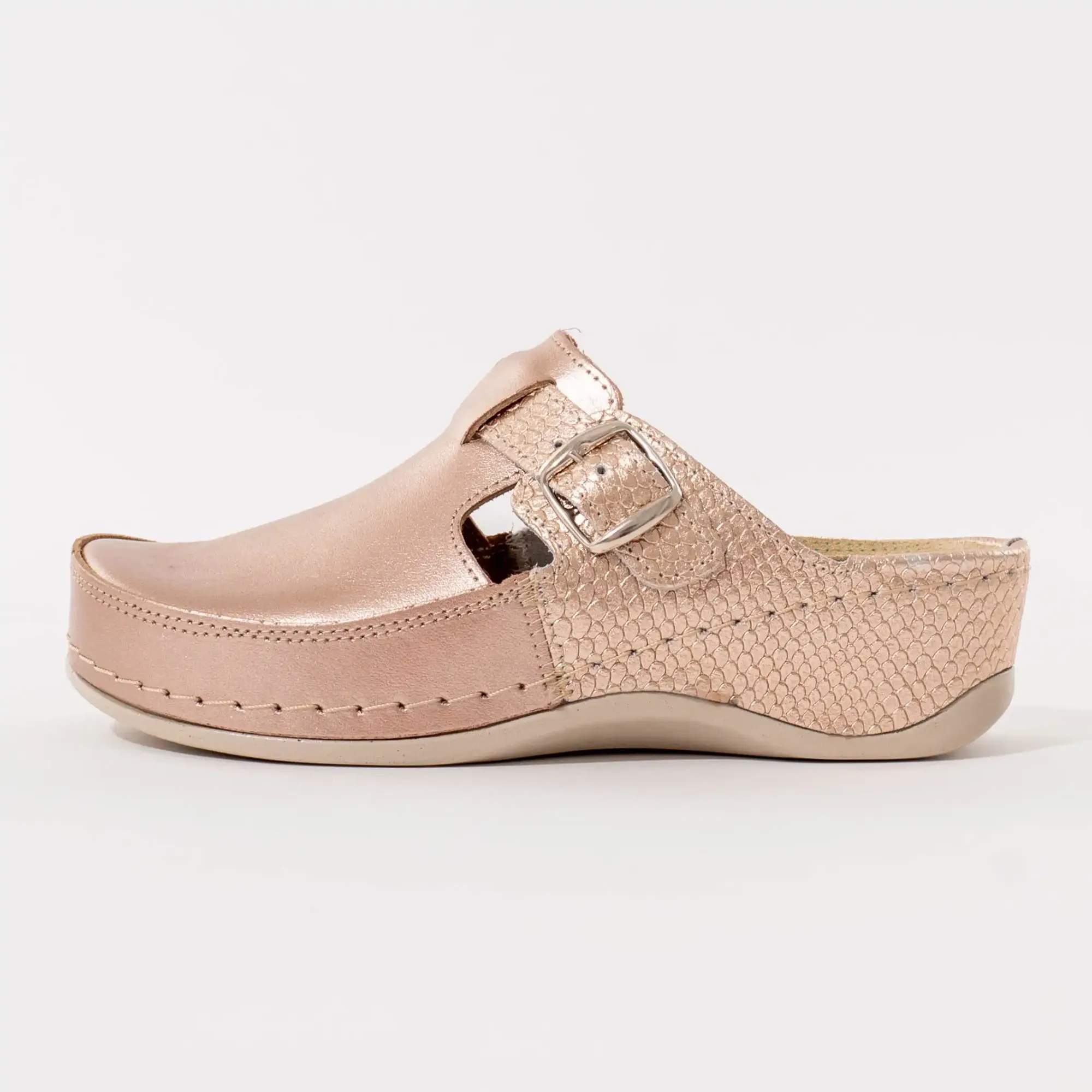 Bella ženske klompe – Metal roze