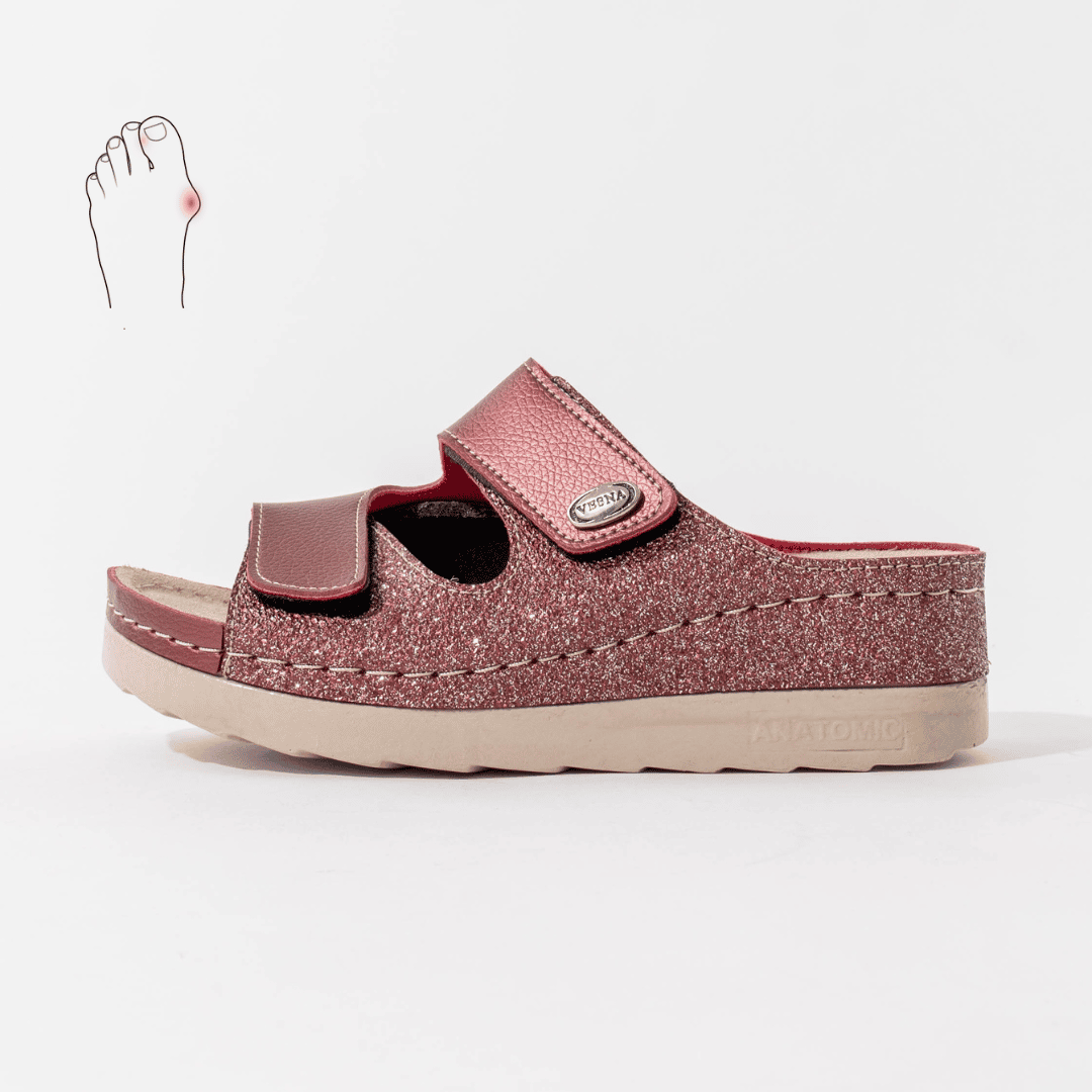 Hallux anatomske papuče – Bordo