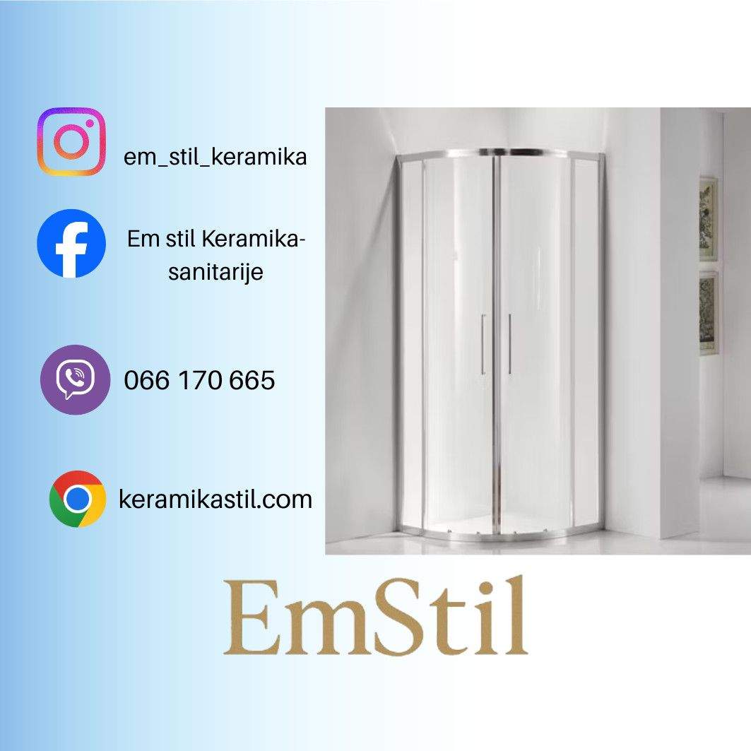 Tuš kabina 90x90x195 Emma prozirno staklo 6mm HE
