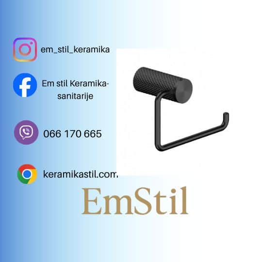 Držac toalet papira COPEN DIAMOND mat crni C-03-350MC I