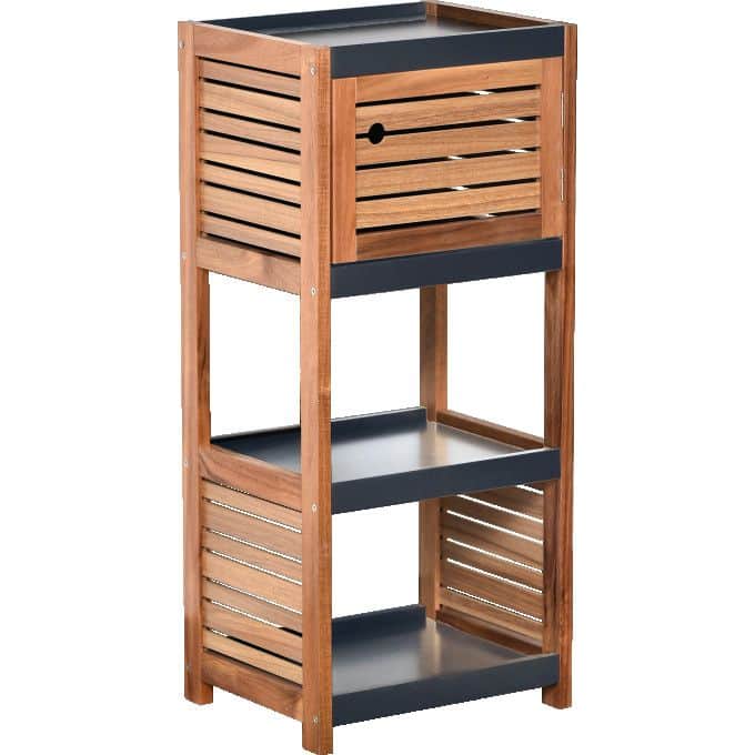 Tendance kupaonski ormarić element 1 vrata i 2 police, acacia/mdf