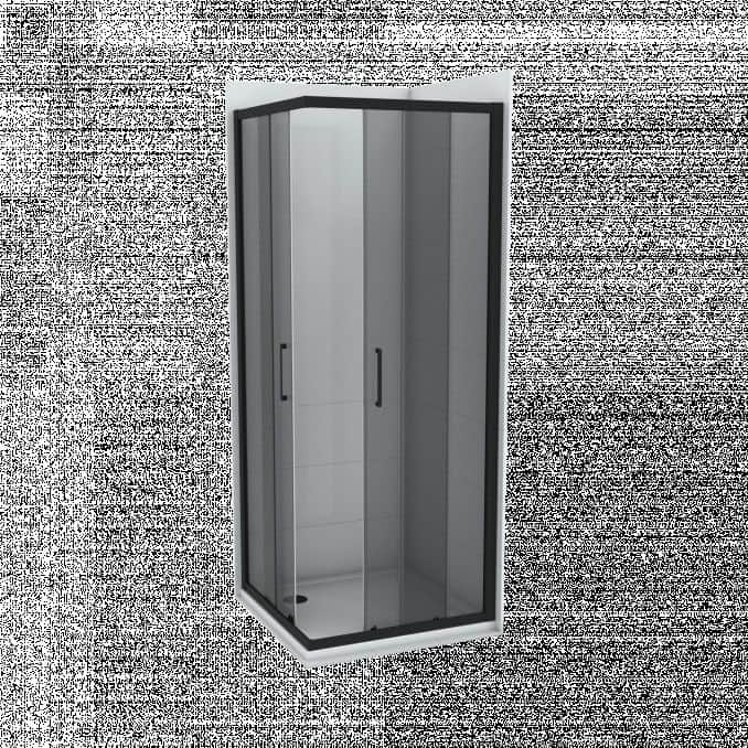 Tuš kabina kvadratna 90x90x195 6mm ATLAS BLACK I