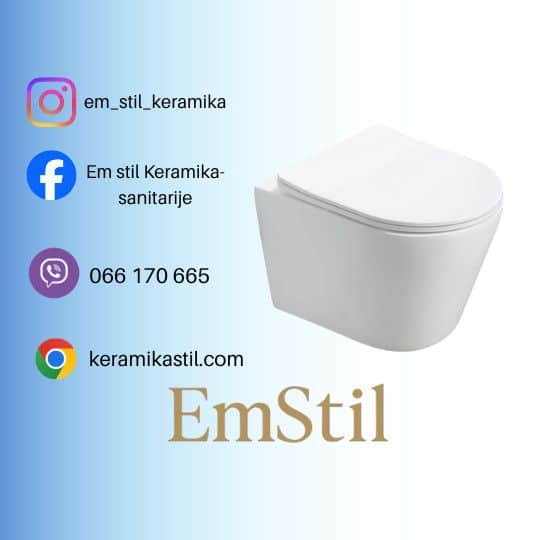 WC šolja konzolna PURE compact rimless sa soft close WC daskom I