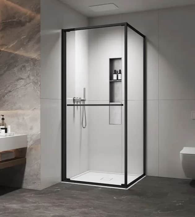 Tuš kabina kvadratna 80x80 6mm mat black COPEN ATLAS PRO I
