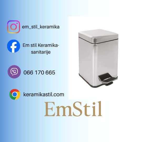 Kanta za smece 6L kvadratna hrom 006-K