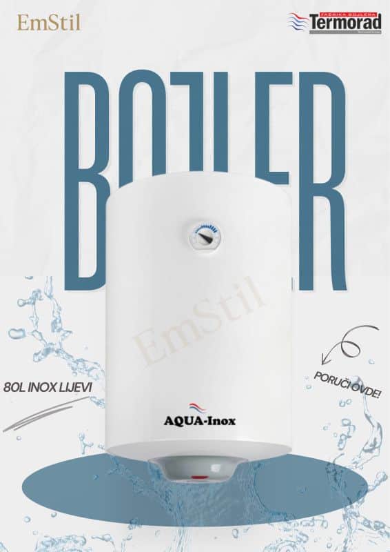 Bojler kombinovani 80l - INOX Lijevi  AQ