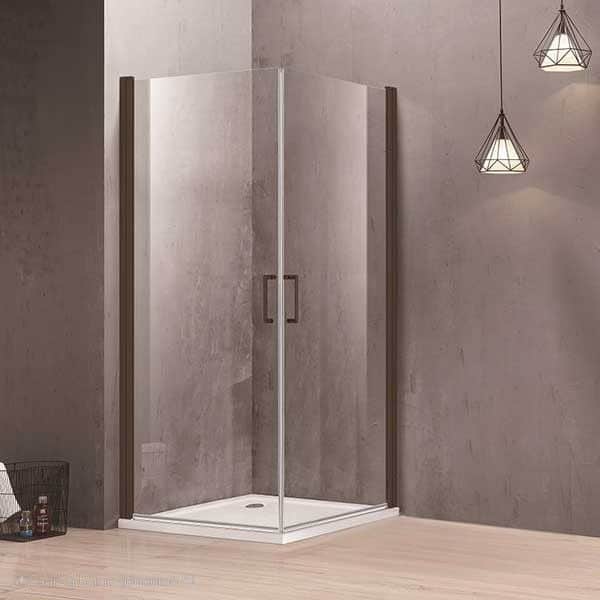 Tuš kabina kvadratna crna mat 900x900x2000 Eckle