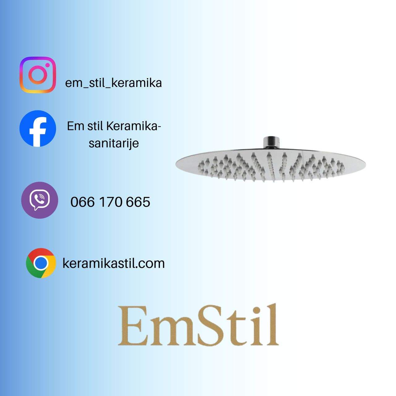 Ruža tuša COPEN fi 250mm hrom S/S304 C-05-5370SS I