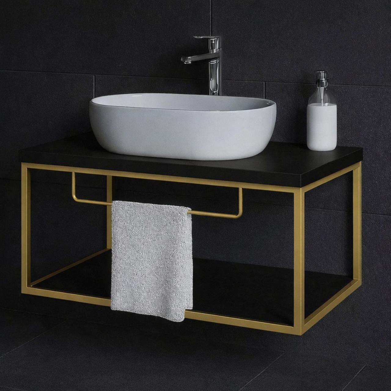 Viseći ormarić Emili Gold-black 60x50 H