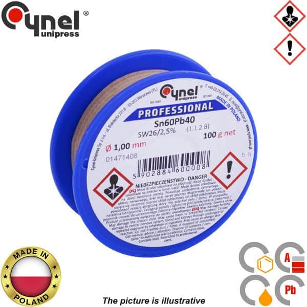 Tinol 1mm/100g (Cynel Unipress Sn60Pb40)