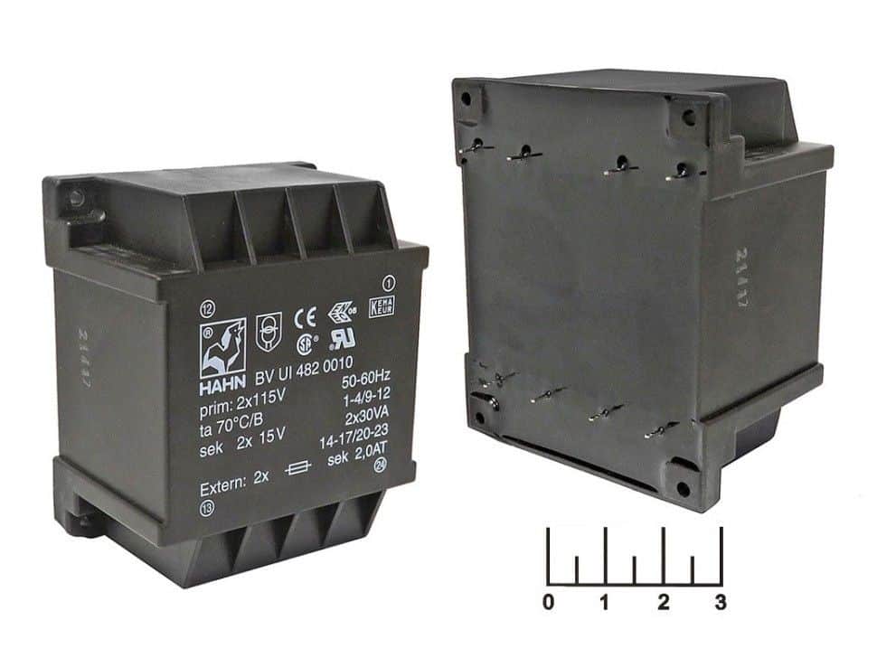 TRAFO BV UI 4820010 2X115V, 2X30VA