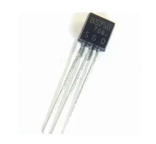 BS 250 P-VMOS MOSFET 45V/0,18A/0,83W, TO-92